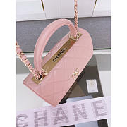 Chanel Small Trendy CC Flap Bag with Top Handle Should Bag Pink Size 17 x 25 x 12 cm - 4