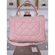 Chanel Small Trendy CC Flap Bag with Top Handle Should Bag Pink Size 17 x 25 x 12 cm - 3