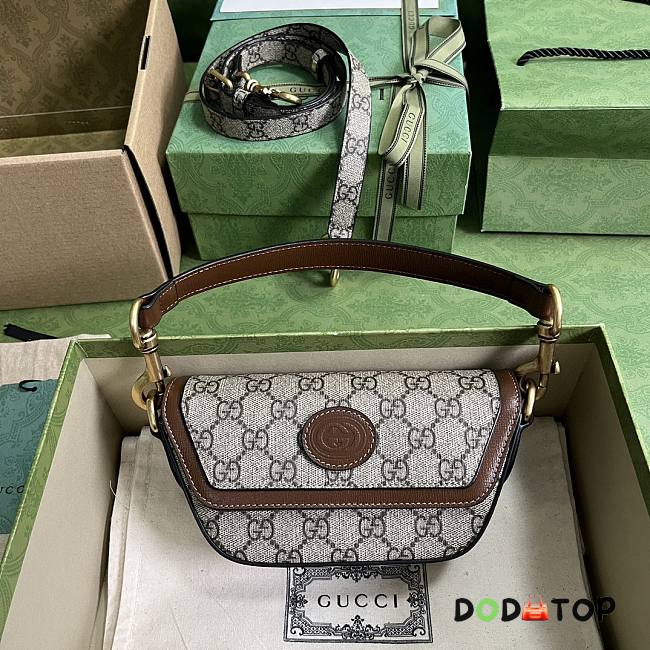 Gucci GG Top Handle Mini Bag With Web Size 18 x 10 x 4.5 cm - 1