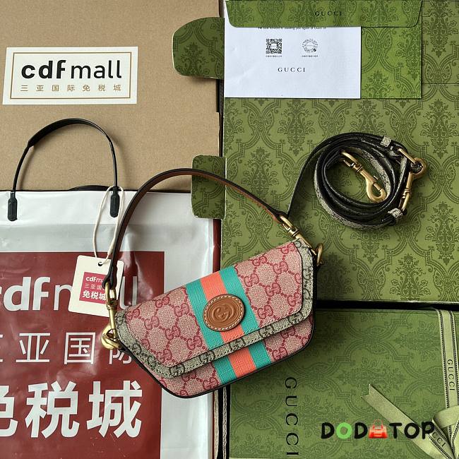 Gucci GG Top Handle Mini Bag With Web 01 Size 18 x 10 x 4.5 cm - 1