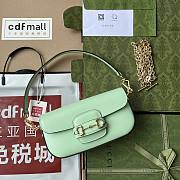 Gucci Green Horsebit 1955 Small Shoulder Bag Size 24 x 13 x 5 cm - 1