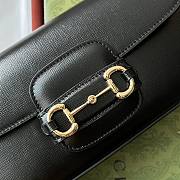 Gucci Black Horsebit 1955 Small Shoulder Bag Size 24 x 13 x 5 cm - 3