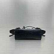 Balenciaga Black Neo Logo Embossed Mini Tote Bag Size 22 x 14 x 9 cm - 2