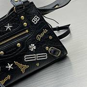 Balenciaga Black Neo Logo Embossed Mini Tote Bag Size 22 x 14 x 9 cm - 4