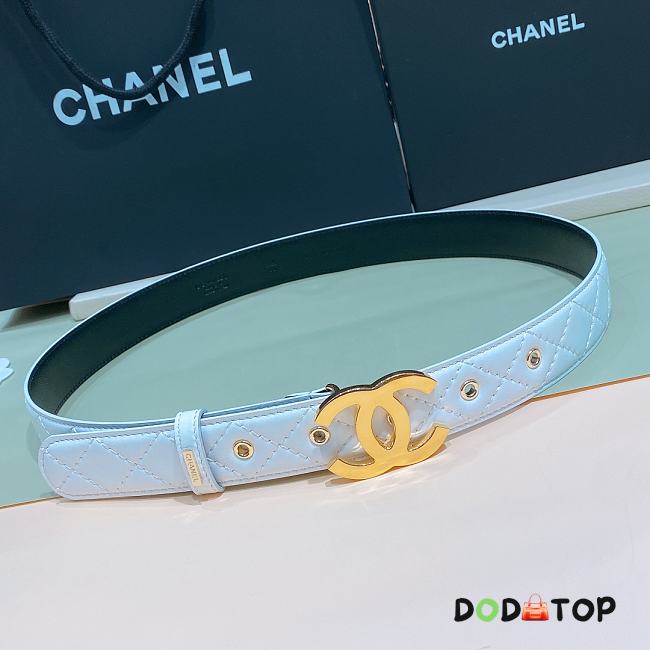 Chanel White Belt 3.0 cm - 1