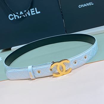 Chanel White Belt 3.0 cm