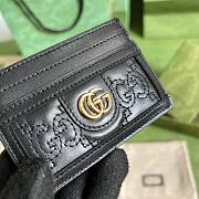 Gucci GG Matelassé Card Case Black Size 10 x 7 cm - 3