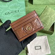 Gucci GG Matelassé Card Case Brown Size 10 x 7 cm - 1