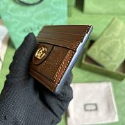 Gucci GG Matelassé Card Case Brown Size 10 x 7 cm - 6