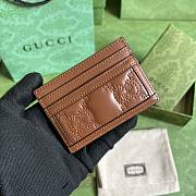 Gucci GG Matelassé Card Case Brown Size 10 x 7 cm - 4