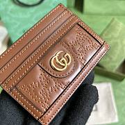 Gucci GG Matelassé Card Case Brown Size 10 x 7 cm - 3