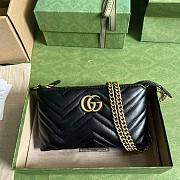 Gucci Black GG Marmont Matelassé Mini Chain Bag Size 22 x 13 x 3.5 cm - 1