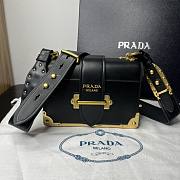 Prada Cahier Leather Bag Black Size 20 x 14.5 x 7 cm - 1