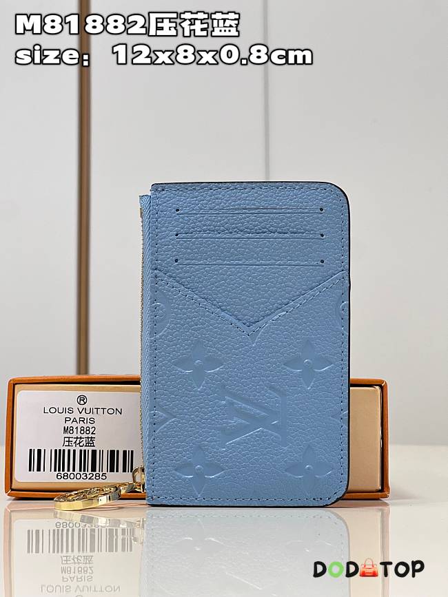 Louis Vuitton LV Romy Card Holder Monogram Canvas Blue Size 12 x 8 x 0.8 cm - 1