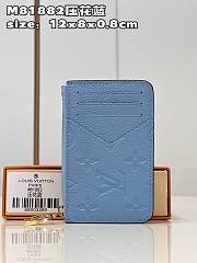 Louis Vuitton LV Romy Card Holder Monogram Canvas Blue Size 12 x 8 x 0.8 cm - 1