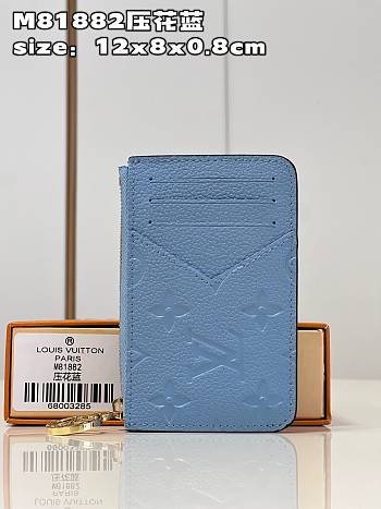 Louis Vuitton LV Romy Card Holder Monogram Canvas Blue Size 12 x 8 x 0.8 cm
