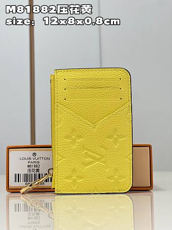 Louis Vuitton LV Romy Card Holder Monogram Canvas Yellow Size 12 x 8 x 0.8 cm