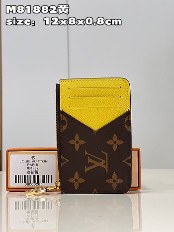 Louis Vuitton LV Romy Card Holder Yellow Size 12 x 8 x 0.8 cm