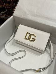 Dolce & Gabbana DG Small Leather Crossbody Bag White Size 21 x 14 x 5 cm - 3
