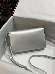 Dolce & Gabbana DG Small Leather Crossbody Bag Silver Size 21 x 14 x 5 cm - 6