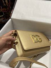 Dolce & Gabbana DG Small Leather Crossbody Bag Gold Size 21 x 14 x 5 cm - 4