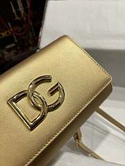 Dolce & Gabbana DG Small Leather Crossbody Bag Gold Size 21 x 14 x 5 cm - 3