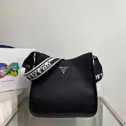 Prada Leather Hobo Bag Black Size 30 x 28 x 12 cm - 1