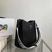 Prada Leather Hobo Bag Black Size 30 x 28 x 12 cm - 6