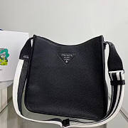 Prada Leather Hobo Bag Black Size 30 x 28 x 12 cm - 3