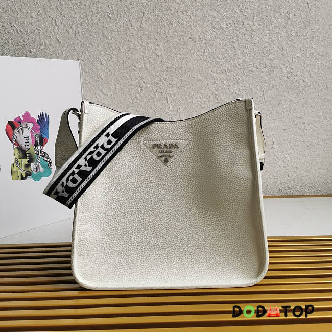 Prada Leather Hobo Bag White Size 30 x 28 x 12 cm - 1