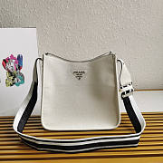 Prada Leather Hobo Bag White Size 30 x 28 x 12 cm - 2