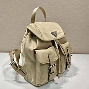 Prada Small Re-Nylon Backpack Beige Bag Size 28 x 12 x 23.5 cm - 6