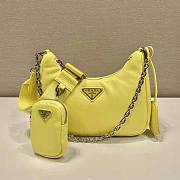 Prada Padded Nappa-Leather Re-Edition 2005 Shoulder Bag Yellow Size 18 x 6.5 x 22 cm - 1