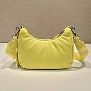 Prada Padded Nappa-Leather Re-Edition 2005 Shoulder Bag Yellow Size 18 x 6.5 x 22 cm - 4