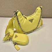 Prada Padded Nappa-Leather Re-Edition 2005 Shoulder Bag Yellow Size 18 x 6.5 x 22 cm - 3