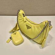 Prada Padded Nappa-Leather Re-Edition 2005 Shoulder Bag Yellow Size 18 x 6.5 x 22 cm - 2