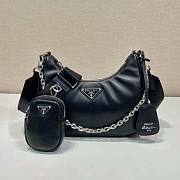 Prada Padded Nappa-Leather Re-Edition 2005 Shoulder Bag Black Size 18 x 6.5 x 22 cm - 1