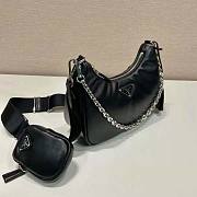 Prada Padded Nappa-Leather Re-Edition 2005 Shoulder Bag Black Size 18 x 6.5 x 22 cm - 4