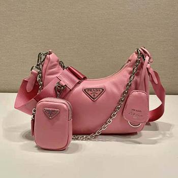 Prada Padded Nappa-Leather Re-Edition 2005 Shoulder Bag Pink Size 18 x 6.5 x 22 cm