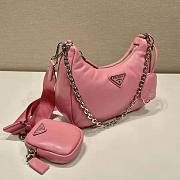 Prada Padded Nappa-Leather Re-Edition 2005 Shoulder Bag Pink Size 18 x 6.5 x 22 cm - 3