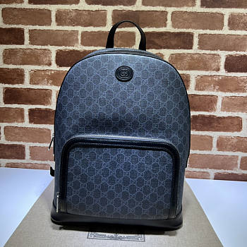 Gucci Backpack With Interlocking G Blue Size 41 x 31.5 x 14.5 cm