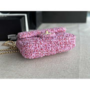 Chanel Tweed Flap Clutch Bag Purple Size 21 x 14.5 x 5 cm - 6