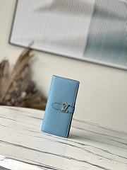 Louis Vuitton M81367 LV Vertical Wallet Blue Size 10 x 19 x 1.7 cm - 1