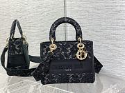 Dior Medium Lady D-Lite Bag Black Size 24 x 20 x 11 cm - 1