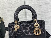 Dior Medium Lady D-Lite Bag Black Size 24 x 20 x 11 cm - 6