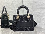 Dior Medium Lady D-Lite Bag Black Size 24 x 20 x 11 cm - 5