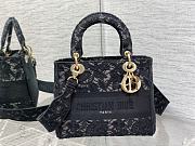 Dior Medium Lady D-Lite Bag Black Size 24 x 20 x 11 cm - 4