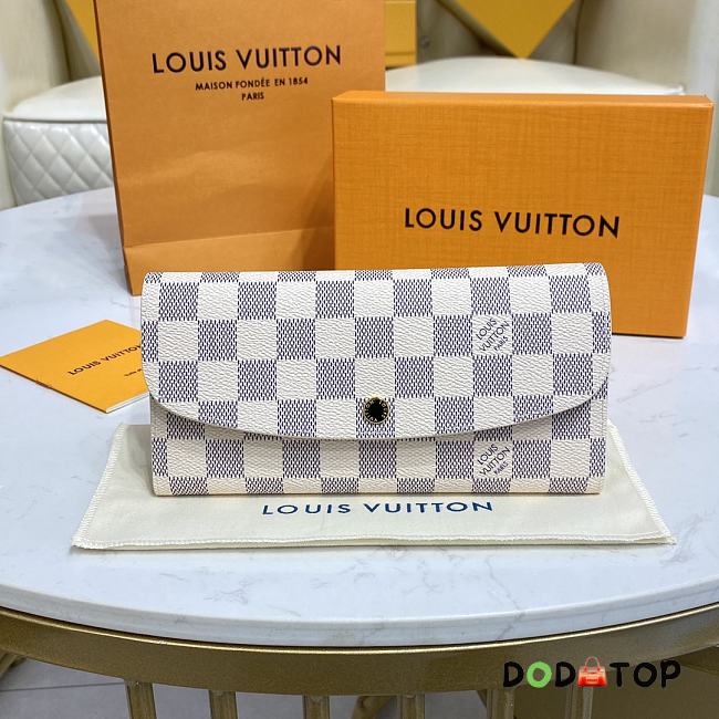 Louis Vuitton LV White Grid Pink Wallet Size 19 x 3 x 10 cm - 1