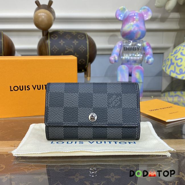 Louis Vuitton LV 6 Key Card Holder Damier Size 10 x 5 x 7 cm - 1