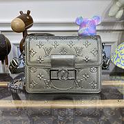 Louis Vuitton LV Mini Dauphine Handbag Silver Bag Size 20 x 15 x 9 cm - 1